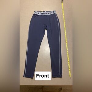 Under Armour Size Large Compression Heat Gear Pants Navy Blue